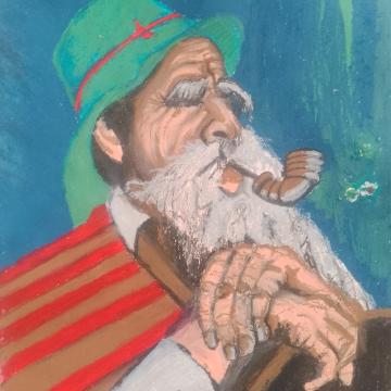 Portre Yağlı Pastel - Petek Yarman