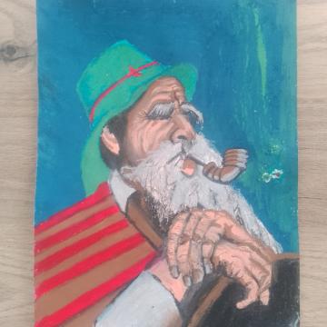 Portre Yağlı Pastel - Petek Yarman