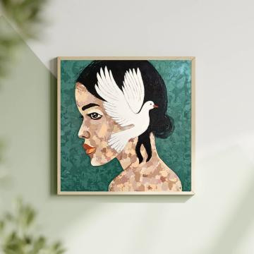 Hüzün kovan kuşu |50*50| - Aydan Kıvanç