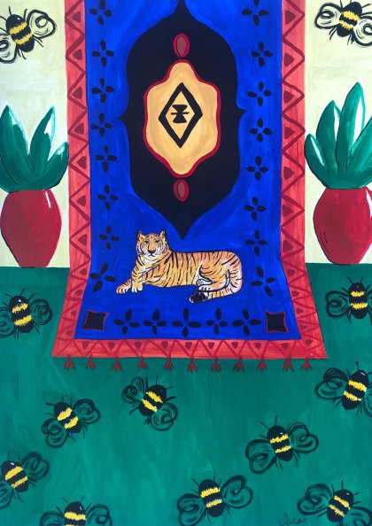 Tiger on the Turk Carpet poster