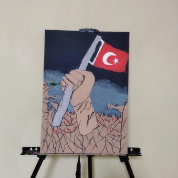 6 Şubat depremin anısına özel tablo  - Aykut Hayta 