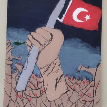 6 Şubat depremin anısına özel tablo  - Aykut Hayta 