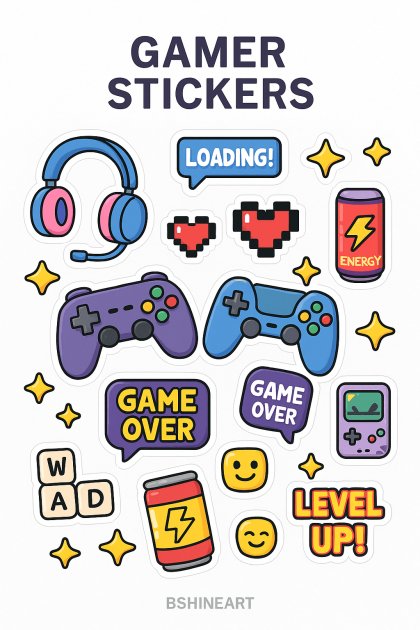 Gamer Sticker Set