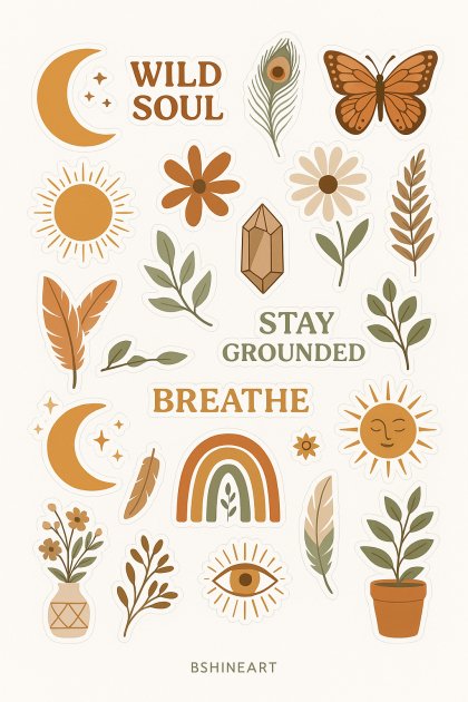 Boho Spirit Sticker Set