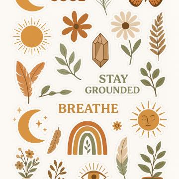 Boho Spirit Sticker Set - brushine