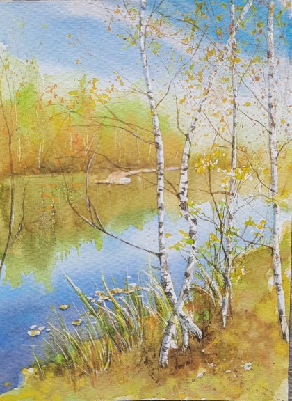 Göl Kıyısında Sonbahar 