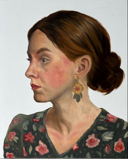 Original Oil Portrait Painting Woman Portrait